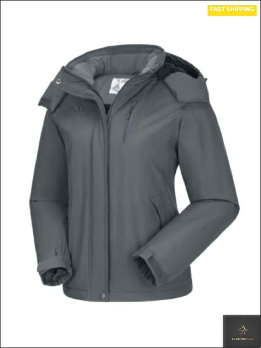 Women's Waterproof Snow Ski Jacket Fleece Winter Coat Hooded Windproof Insulated